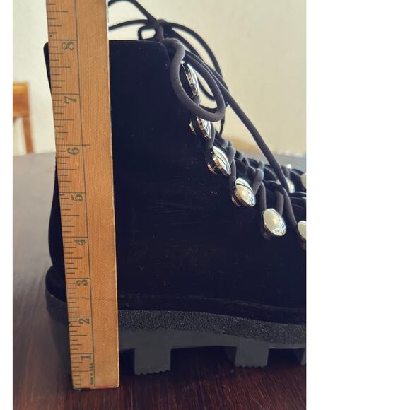Alexander Wang Sam Lace-up Hook Platform Bootie in Black tone Women's Size 37 - Picture 11 of 11